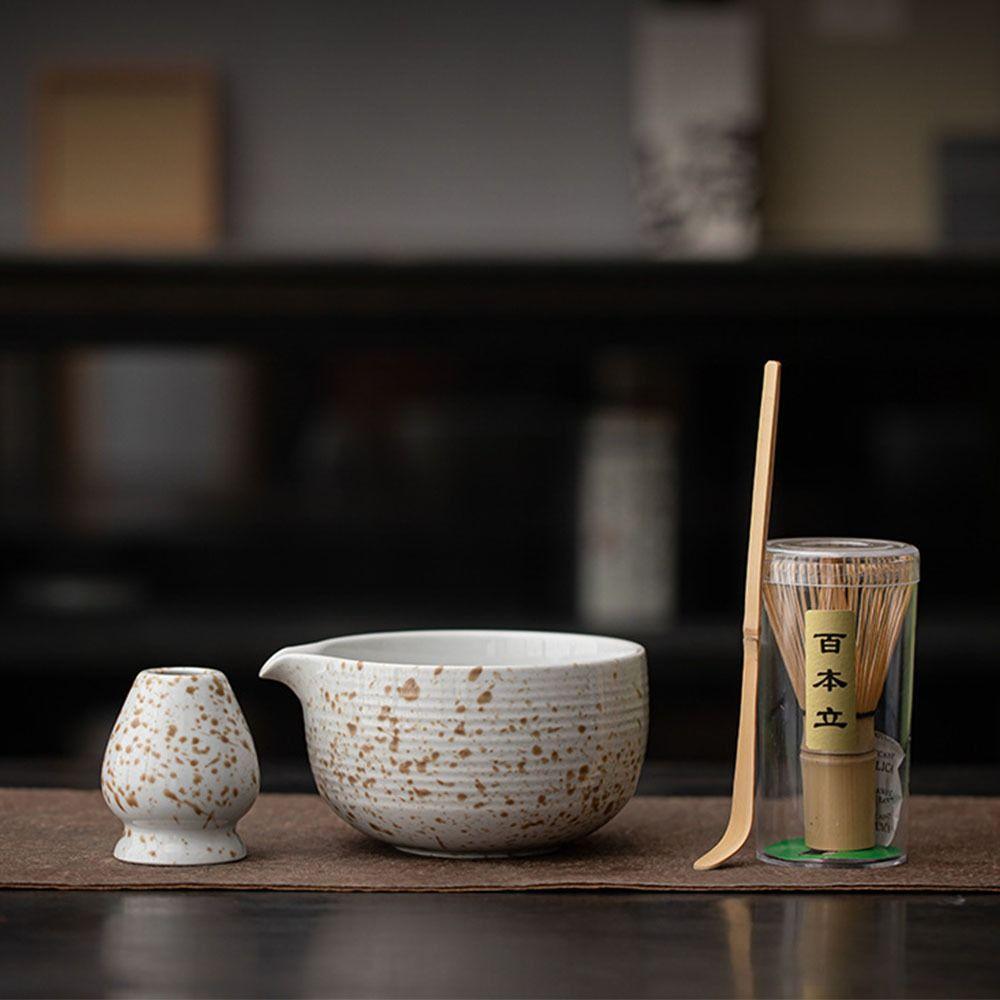 Ceramic Matcha Holder Large Capacity Matcha Brewing Cup Whisk Stand Holder Tea Making Tools