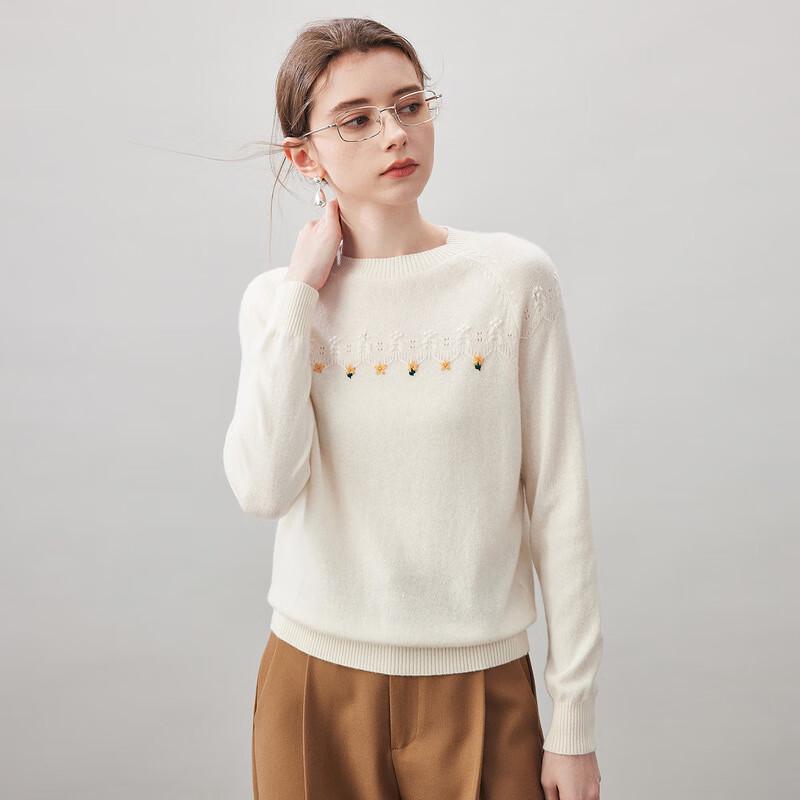 Komeng Boca Women's Embroidered Cashmere Sweater