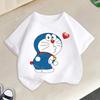 Doraemons Series Boys Girls Short Sleeve Top Summer Hot Cartoon T-shirt Cute Kids Base Clothes O-neck Funny Birthday Gift