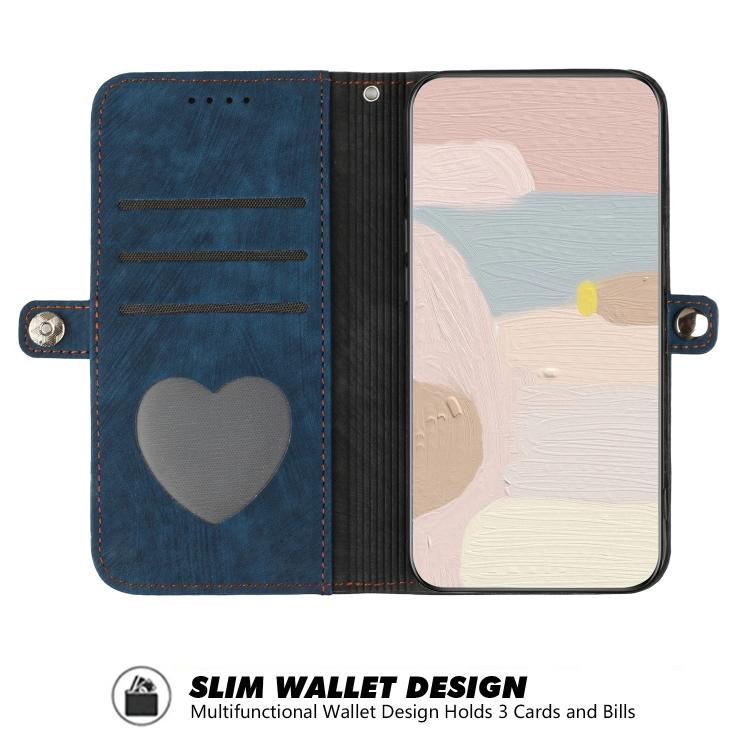 Side Buckle Double Fold Hand Strap Leather Phone Case