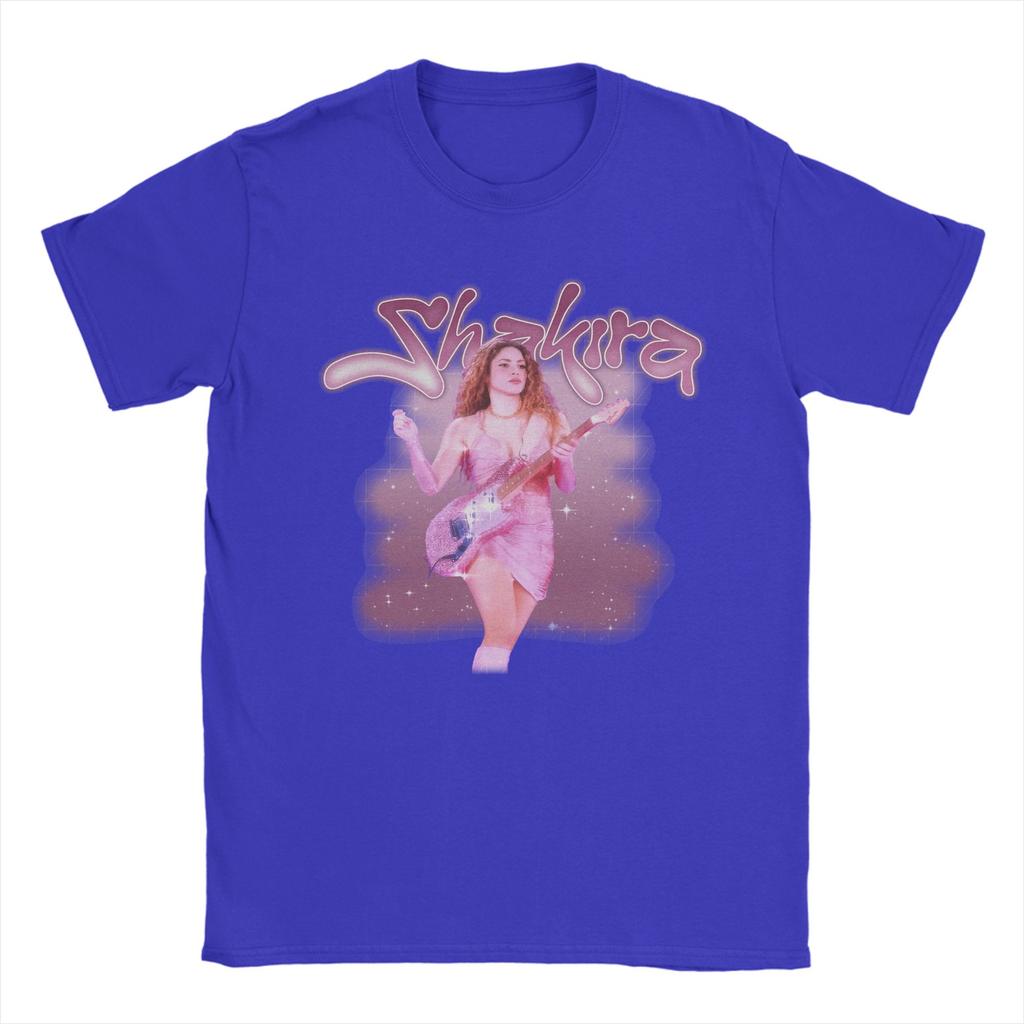 Singer Shakira TShirts for Unisex Funny Pure Cotton Tee Shirt Crew Neck Short Sleeve T Shirt Gift Idea Clothing