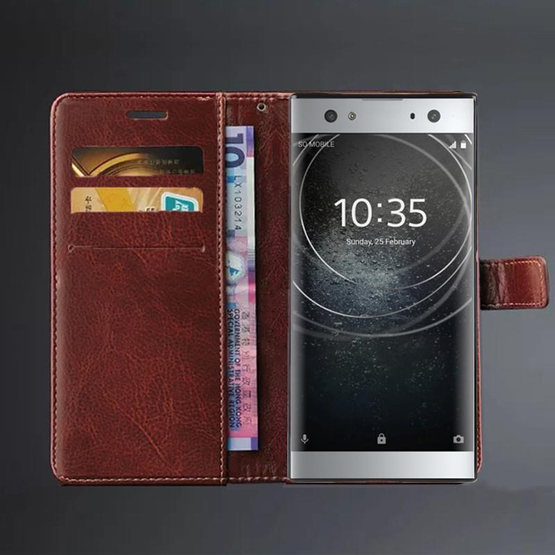 Etui na karty etui na Sony Xperia XA1 XA2 Plus Ultra etui na telefon ze skóry PU portfel etui z klapką etui ochronne torby