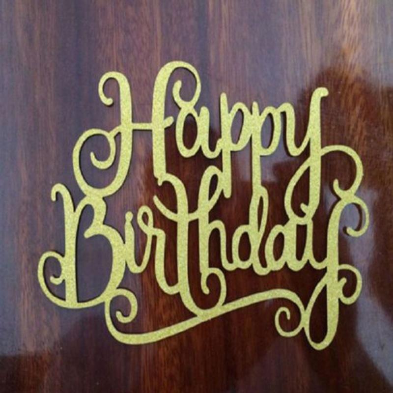 Happy Birthday Candle Party Cake Topper Supplies Decoration GOLD &SILVER SET