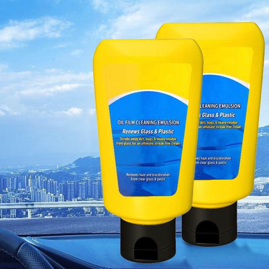 1/2/3Pcs Oil Film Cleaner Automotive Oil Film Cleaning Emulsion Car Windows Stain