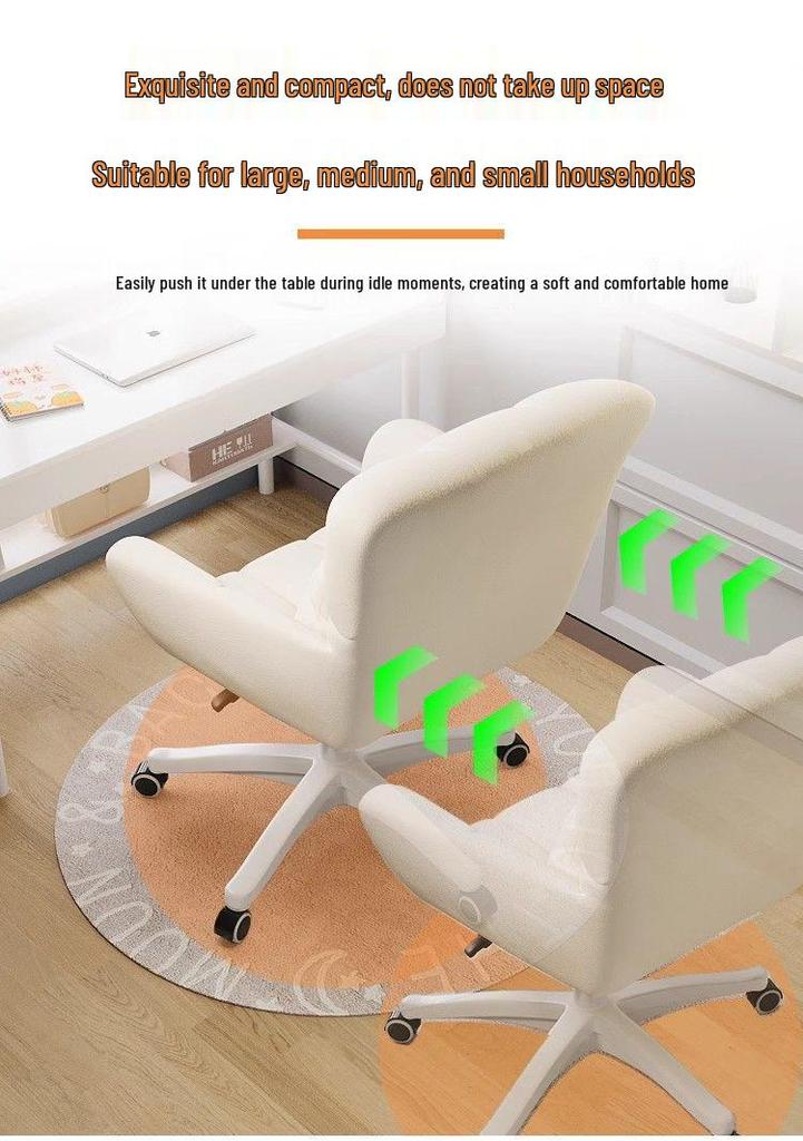 Comfortable Swivel Makeup & Study Chair – Ideal for Office, Dorm, or Home
