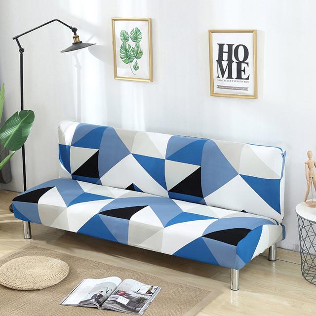 String Printed Folding Sofa Furniture Bed Cover Sofa Protector Covers Stretch Double Seat Cover Slipcovers For Living Room Area Geometric Print