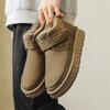 Snow Boots Winter New Warm Cotton Shoes Thick Sole Heightening Bread Shoes Non-slip Lazy Shoes Short Fluff