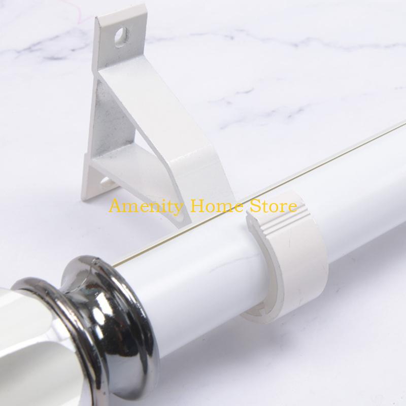 F26C Aluminium Alloy Curtain Pole Bracket Simple Curtains Fixing Supplies Household for Home Bedroom Living Room Curtains