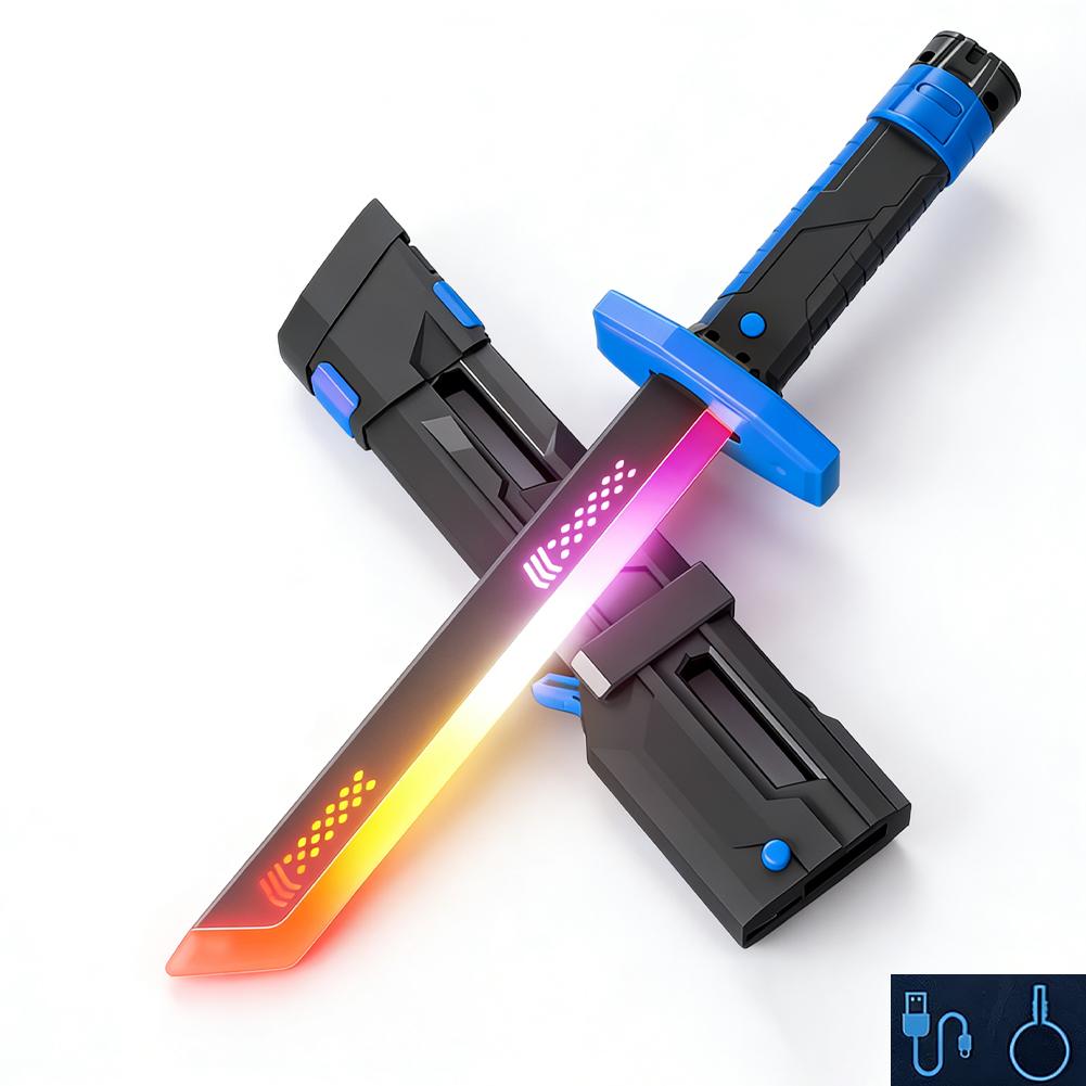 Rainbow Lightsaber Toy With Cool Lights And Sound Effects Cosplay Cool Flashing Toy Holiday Props Cool Toy