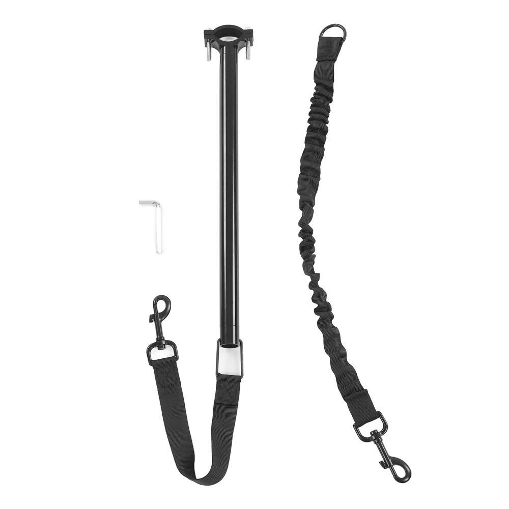 

1 Set Nylon and Metal Retractable Dog Leash Pet Bike Leash for General bikes Cycling Exercising чёрный