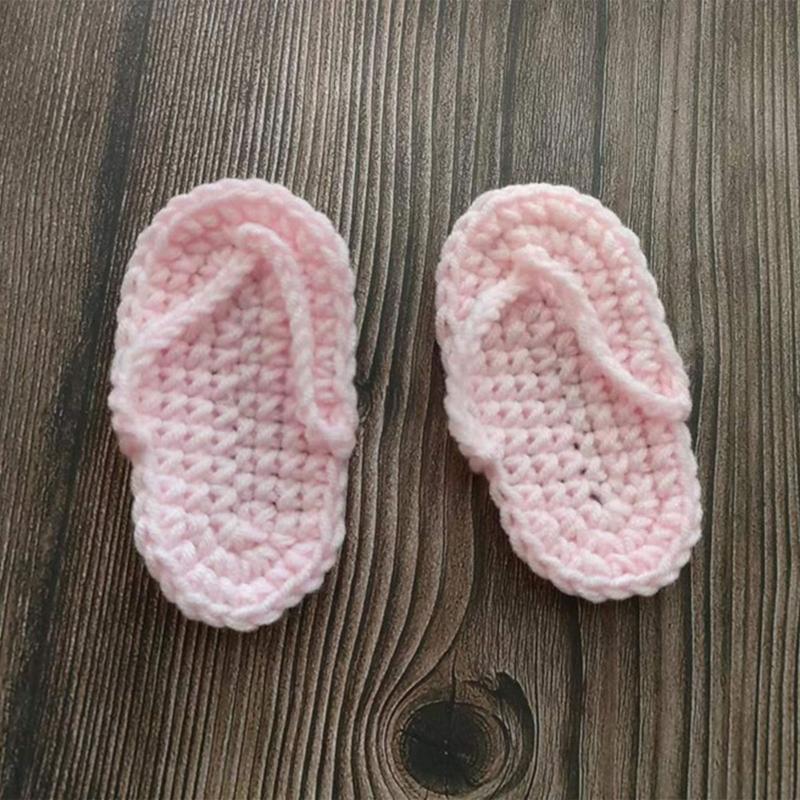 Lovely BabeBorn Accesorios Picture Outfits Crochet Flip-flops Multicolors Boy / Girl Costume Flip-flops Set 0-2 Month