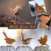 5PCS Rusty Birds Decoration, Wall Fence Hummingbirds Craft Statue Ornaments,Garden Sculptures and Yard Art,Rustic Garden Farmhouse Decor,