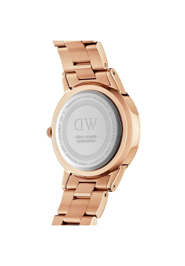 Daniel Wellington Iconic Link 32mm Rose Gold Watch In White