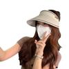 Korean-style sun protection hat for women, spring and summer UV protection, face-slimming sunshade headband, open-top hat, cycling sun hat for women