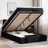 Maison Exclusive - Cadre De Lit Ottoman Avec Matelas Noir 120x200 Cm Similicuir