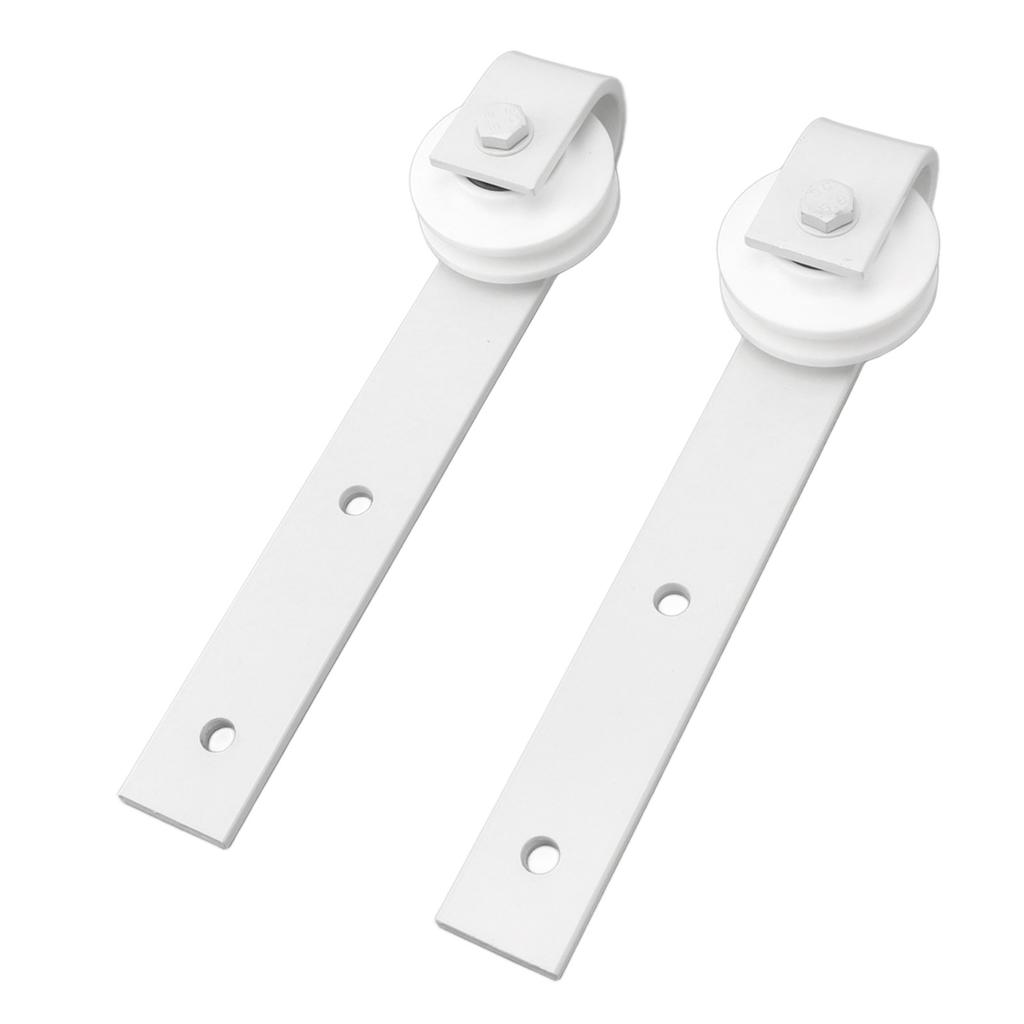 1 Par Dörrskjutrullar Hängande Skena Hjulset Kolstål Ladugårdsdörr Beslag Hjulset för