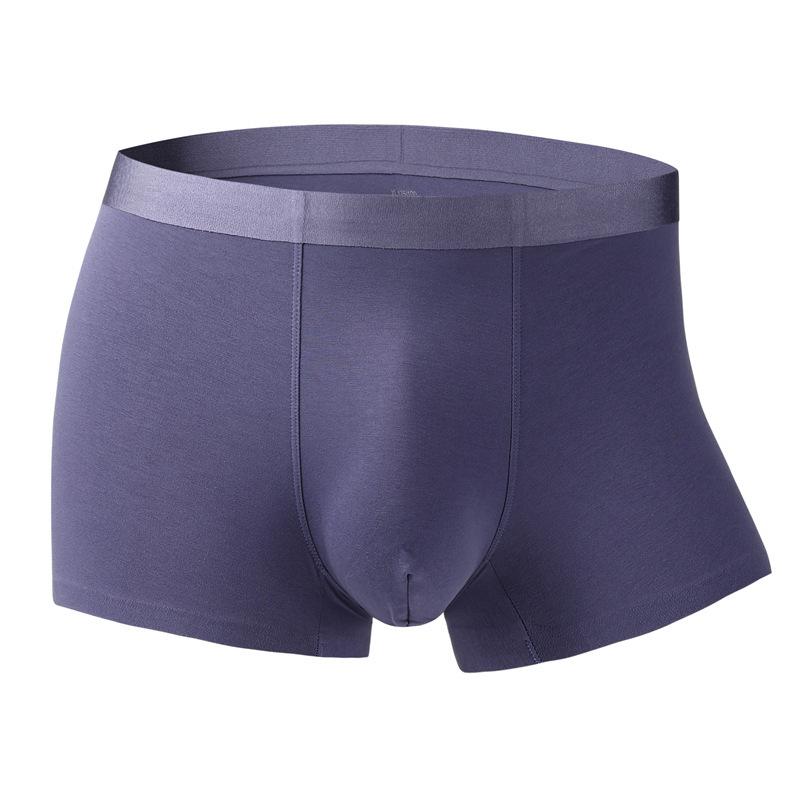 

60 Однотонное мужское нижнее белье из хлопка большого размера, мужское бесшовное нижнее белье, дышащие трусы-боксеры для мальчиков XXL фиолетовый