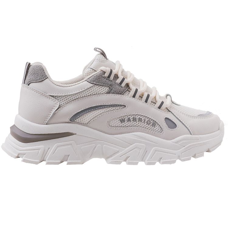 Warrior Casual Trendy Versatile Comfortable Thick Sole Wear-Resistant Low-Top Dad Shoes Unisex sneaker Light-Gray WXY(S)-0003M03