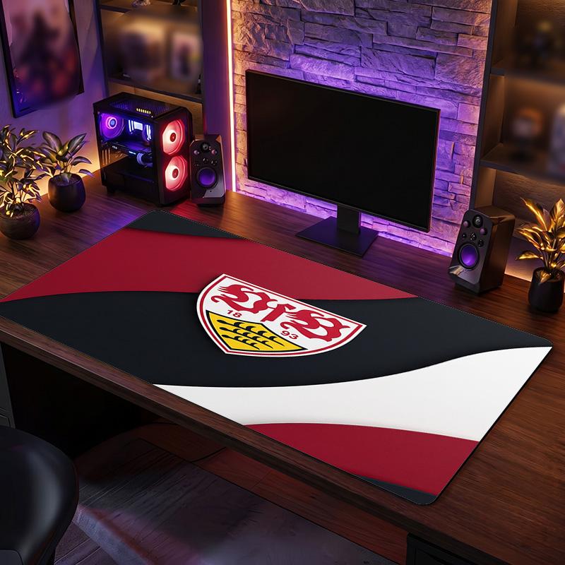 Tappetino per Mouse Grande Stampa Calcio VfB Stuttgart, Tappetino Esteso Antiscivolo per Scrivania da Gioco per Ufficio Casa