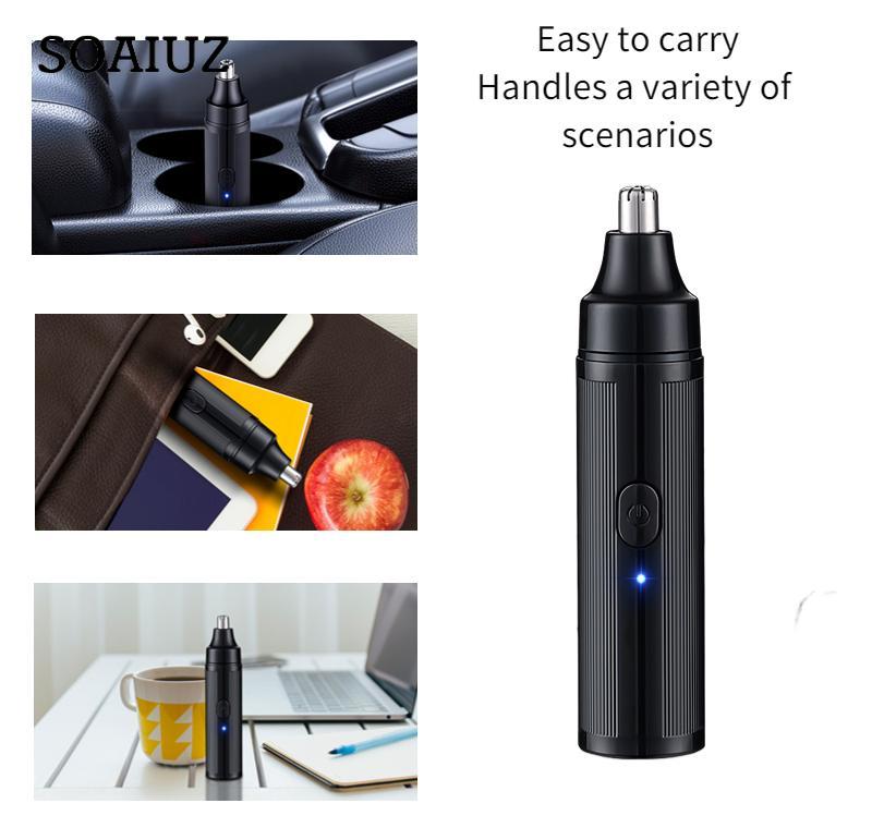 JLL5002 Mini elektrischer Nasenhaarschneider USB wiederaufladbarer Nasenhaarrasierer Austauschbarer Kopf Waschbarer Rasierer Tragbare Haarentferner-Trimmmaschine