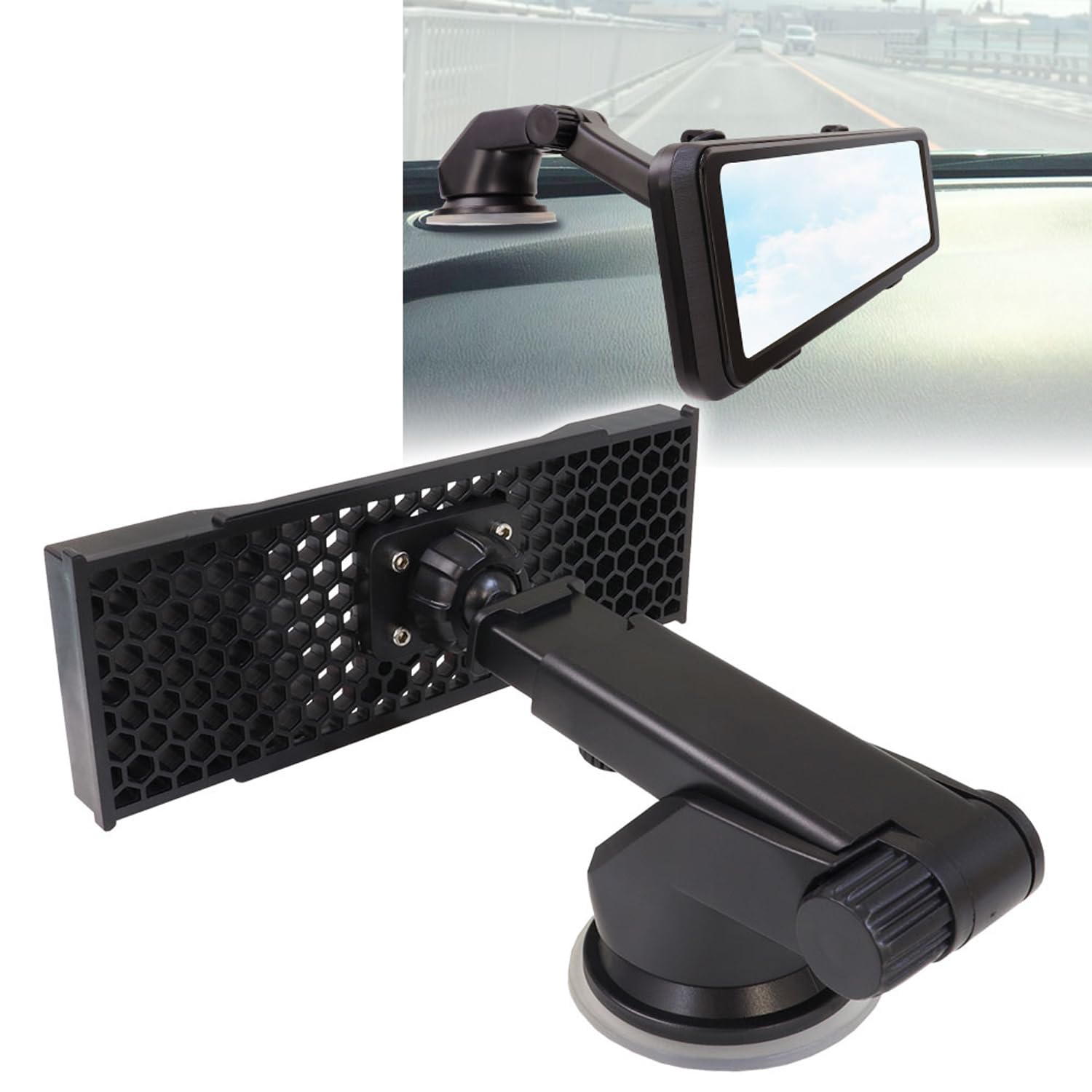 

MAXWIN MDR-KIT02 Mirror Dash Camera, Digital Rearview Mirror, Dashboard Stand, Mesh Processing, Cooling Effect, 360°, Free Angle, Suction Cup dashboard stand чорний