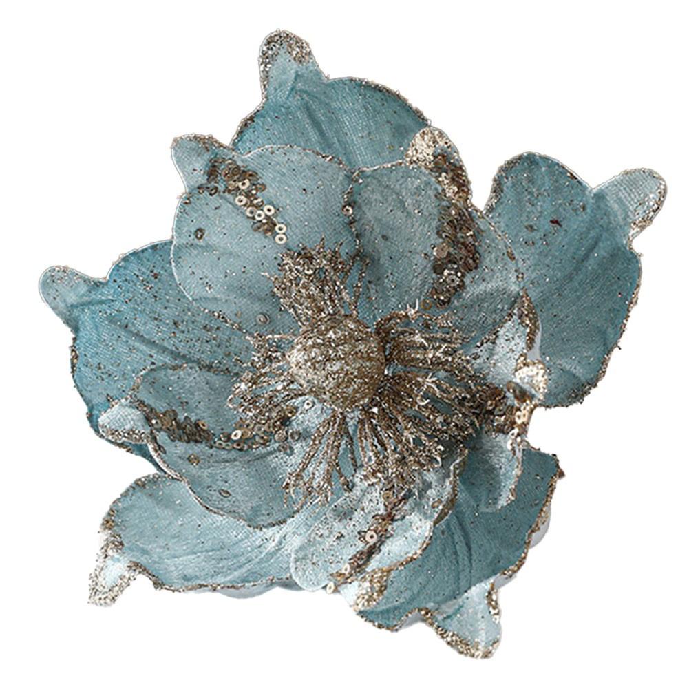 

Artificial Christmas Flowers Christmas Flowers Christmas Ornaments синий