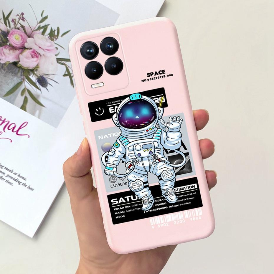 Capa Para Realme 8 Pro / Realme 8 4G Desenho Animado Fofo Cor Doce Silicone Macio Capa Para Realme8 8Pro RMX3085 RMX3081 Capas de Telefone