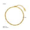 Gold-Plated Stainless Steel Fashion Anklet - Non-Fading Titanium Foot Jewelry