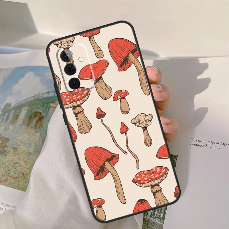 Mushroom Pattern Case For Samsung Galaxy A54 A34 A14 A06 A16 A26 A36 A56 A12 A32 A52 A13 A33 A53 A15 A35 A55