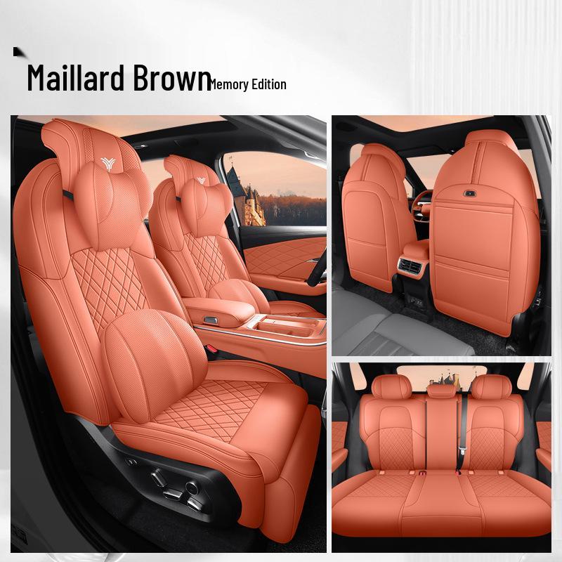 Nezha L Car Seat Cushion - New Model, Full Leather, Universal for All Seasons