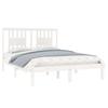 VidaXL Bed Frames White Solid Wood 120x190 Cm Small Double 3104034