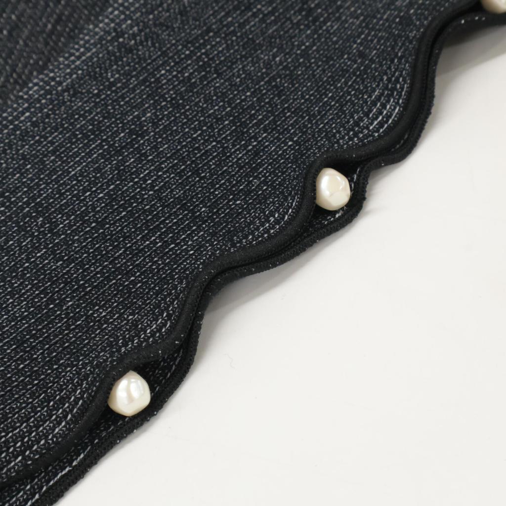 ADEAM 40891 Charcoal Off-the-Shoulder Pearl Knit Tops O charcoalUsed