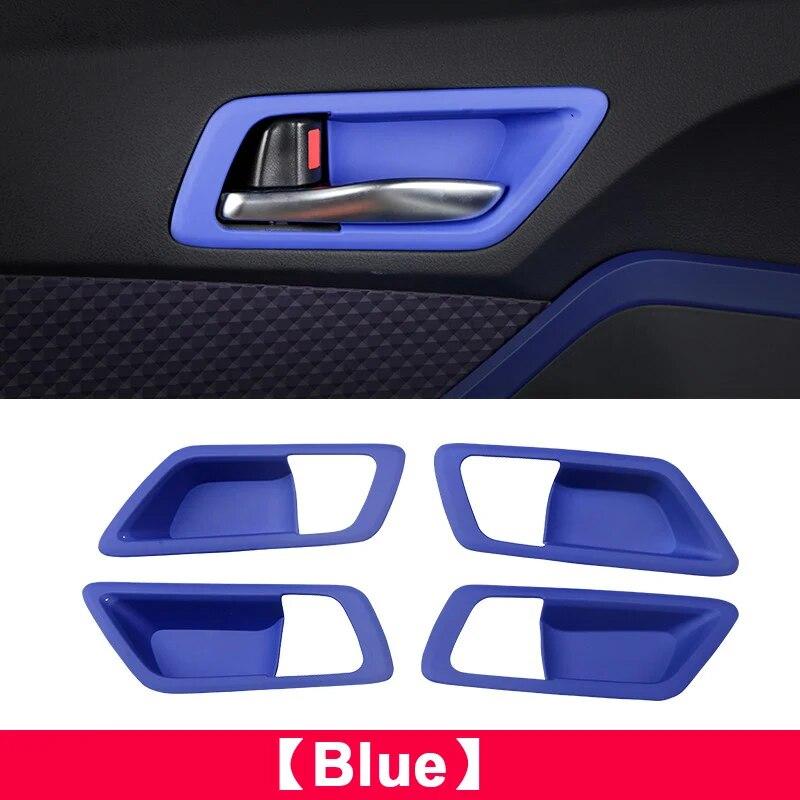 

Углеродное волокно, автомобильный Стайлинг, внутренние дверные ручки, накладки на чашу для Toyota C-HR CHR 2016 2017 2018, аксессуары ABS Blue