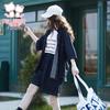 FuroMi Girls' Summer Loose Denim Two-Piece Set