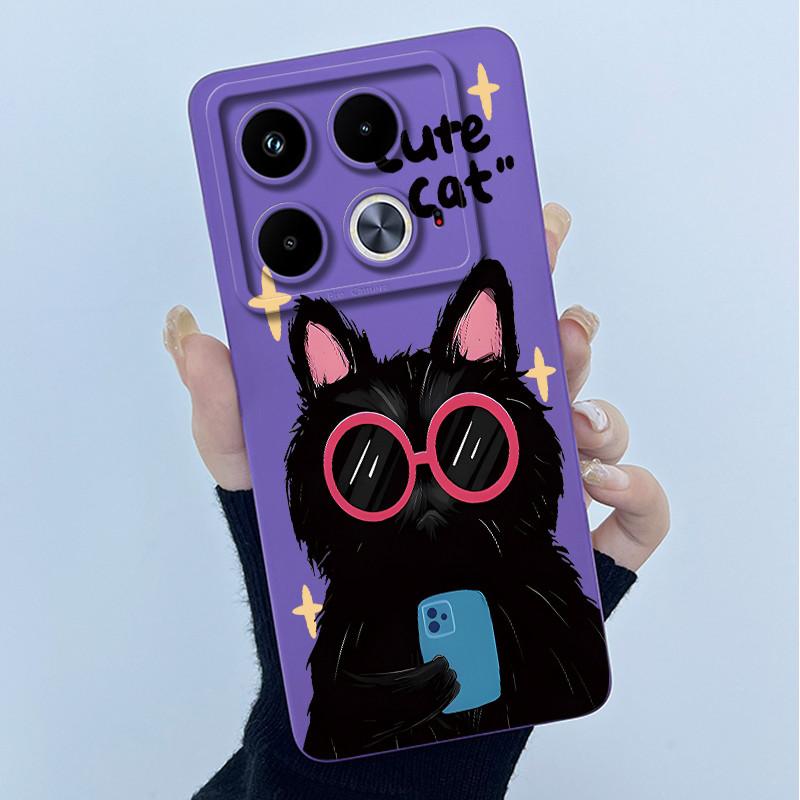 For Infinix Note 40 Pro Plus 40X 4G 5G Phone Case Cute Cartoon Flower Protective Liquid Silicone Soft Back Cover Ultrathin Shell