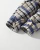 High-Quality Plaid Lapel Down Jacket: Pure Cotton, Brushed, Neutral Old Money Style, Loose Fit, Warm Zipper Outerwear.