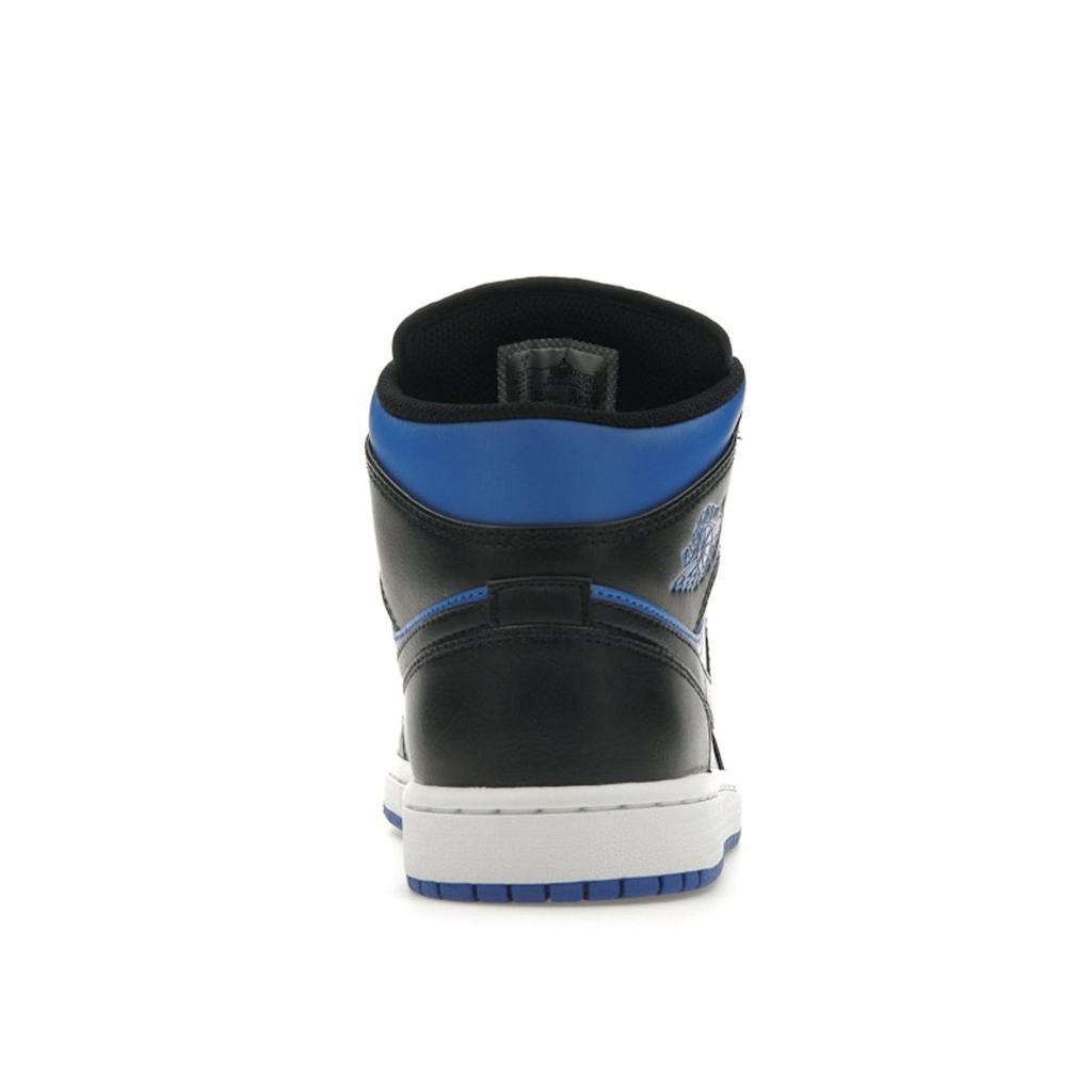 Air Jordan 1 Mid Black Royal Blue Herre Joggesko Hvit DQ8426-042