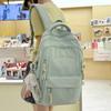 Schoolbag1011 New Large-capacity Simple Urban Versatile Junior High School High School Students Men's and Women's Schoolbags Solid Color Cute Students