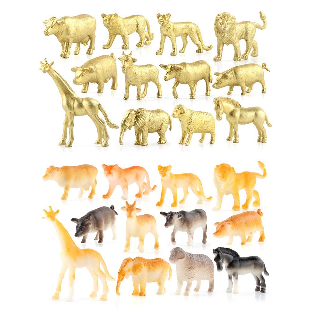 12 Pcs Animal Figure Model Jungle Animal Toy Set Artificial Wild Animal Learning  Farm Animal 