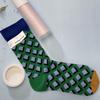 Bonne Maison: Retro-Ölgemälde-Socken für Damen, mittelhoch, luxuriös, französisch, bis zur Wade