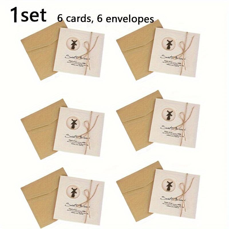 1Set Retro Greeting Card Small Card, Exquisite High-end Creative Three-dimensional Birthday Card, Gratitude and Blessing Small Card