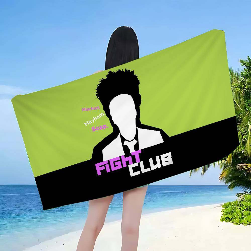 Fight Club Movie Microfiber Blanket Quick Drying Beach Towels Oversized Printing Super Absorbent Pool Towel Blanket