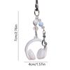 Cute Sweet Headphones Love Beads Mobile Phone Chain Lanyard Keyring Keychain Pendant Backpack Charm Bag Hang Ornaments Girl Gift