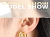 Niche French Geometric Rose Zirconia Hoop Earrings - Colorfast Titanium & Stainless Steel Jewelry for Women