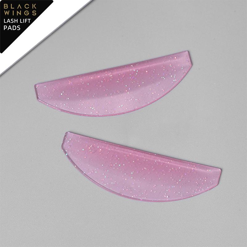 BLACKWINGS 1 Pair Eyelash Perm Silicone Pads, Curling Pads for Lash Lift, with Size Guide Chart, Hypoallergenic Reusable Accessories