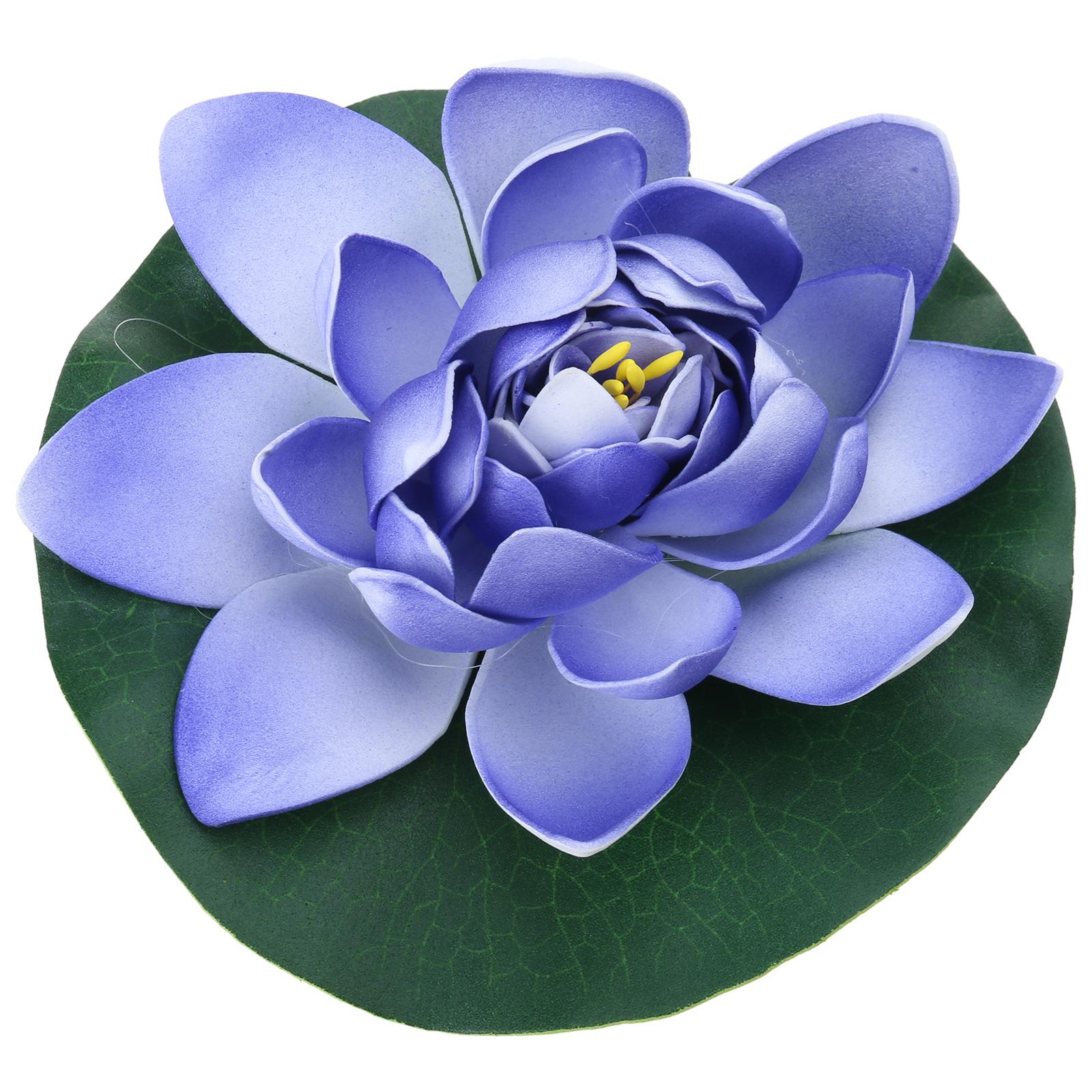 

Штучні плаваючі квіти лотоса Прикраса Реалістичні квіти водяної лілії Орнамент для відкритого ставка та внутрішнього прикраси синій