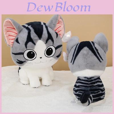 Authentic Cheese Cat Cartoon Super Cute Cat Plush Doll Healing Series Kitten Stuffed Doll Gift For Girls Birthday Gift Girlfriend 24cm