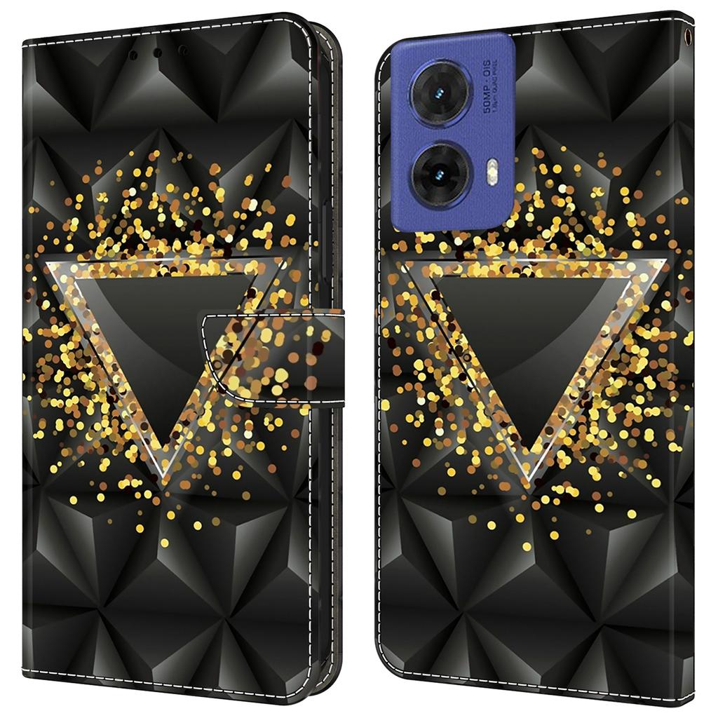 Etui portfelowe ze skóry PU na Motorola Moto G85 5G/S50 Neo 5G z podstawką