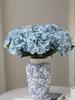 1/3/6PCS 22.83in Blue Embroidered Hydrangea Flowers, Fake Plastic Stems for Wedding/Party/Office, Spring Summer Home Decor, Gift