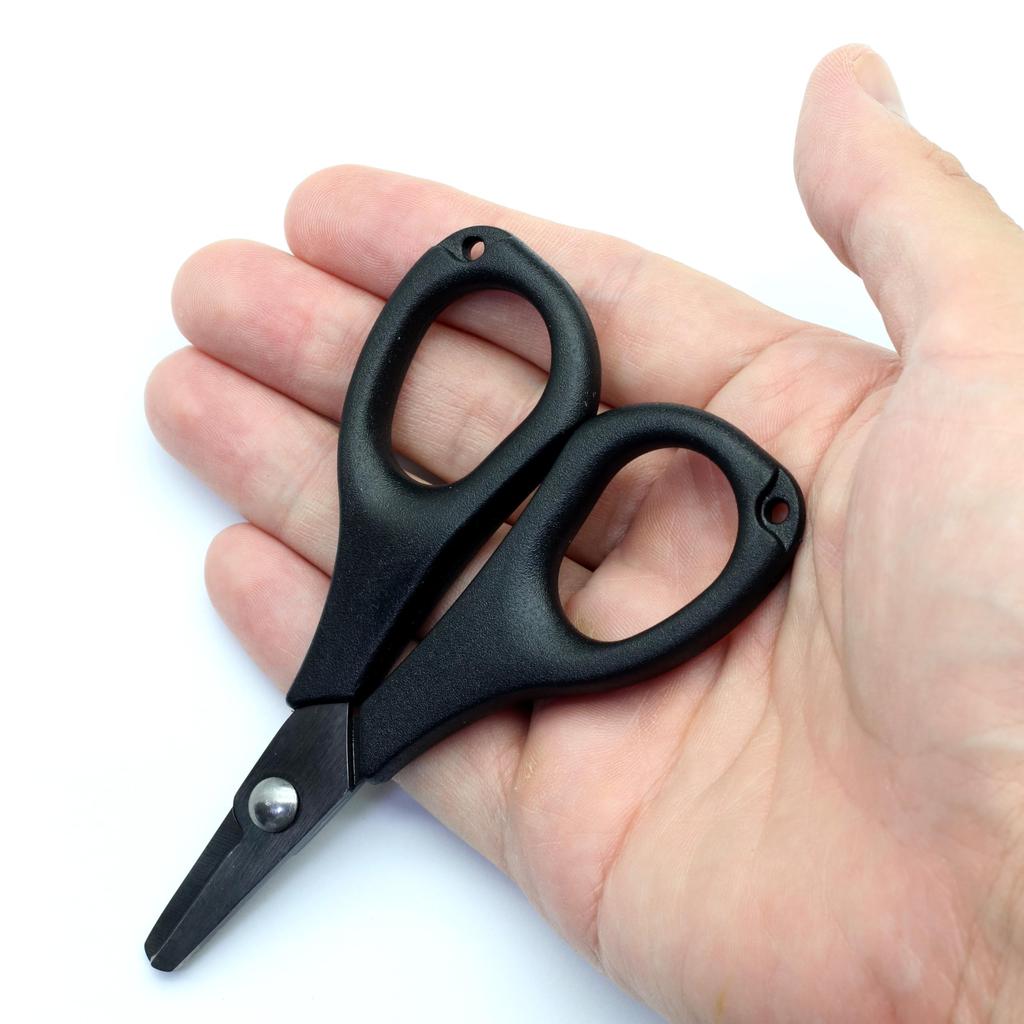 TUNUKE PE Line Cutter Scissors for Titanium Serrated Rounded Tip Fishing, Heavy-Duty Coated, Blade, (FTC01)
